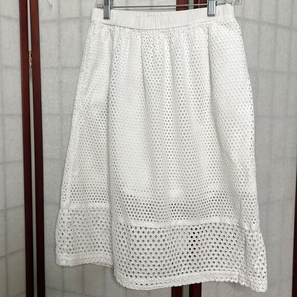 MADEWELL TRELLIS EYELET WHITE‎ SKIRT SIZE S - Picture 1 of 6